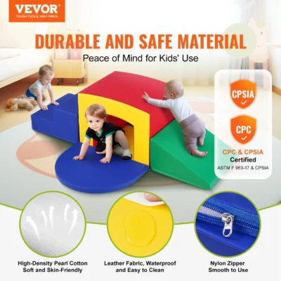 VEVOR Toddler Climbing Toys Indoor - Soft Play Equipment for Kids - Safe Foam Climbing Toys