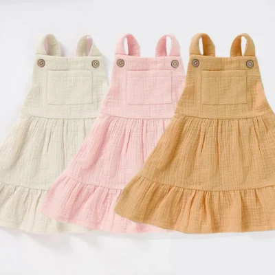 Organic Cotton Muslin Baby Dress - Soft & Stylish, Perfect for All Occasions