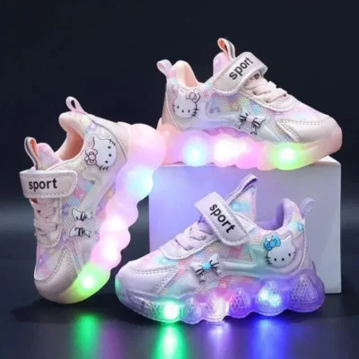 Breathable LED Cartoon Sneakers for Kids - Lightweight, Comfortable, and Non-Slip Shoes