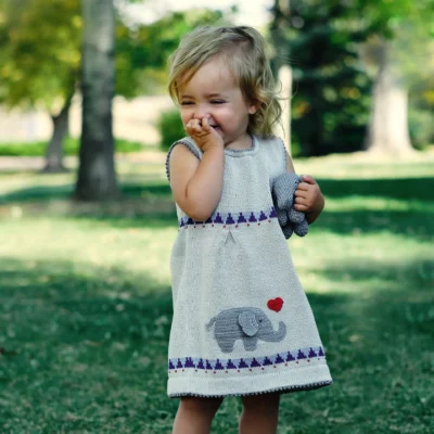 Elephant Heart Dress - Handcrafted Cotton Sleeveless Dress for Girls | Ideal for Special Occasions & Everyday Wear