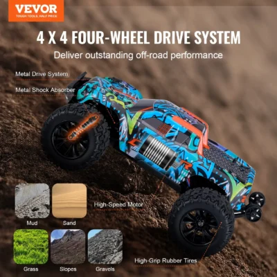 High-Performance 1:14 Scale RC Car - All Terrain 4WD Off-Road Truck for Kids - Long Runtime, Durable Build, Fun for All Ages