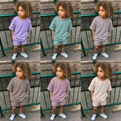 2-Piece T-Shirt and Shorts Tracksuit Set for Children | 100% Cotton | Ages 9 Months-6 Years