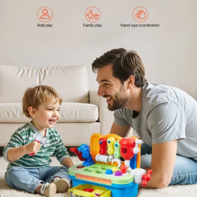 Musical Workbench Toy with Lights & Sounds