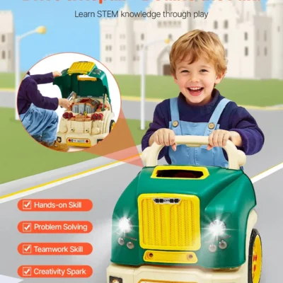 Green Engine Toy Mechanic Car Repair Set for Kids