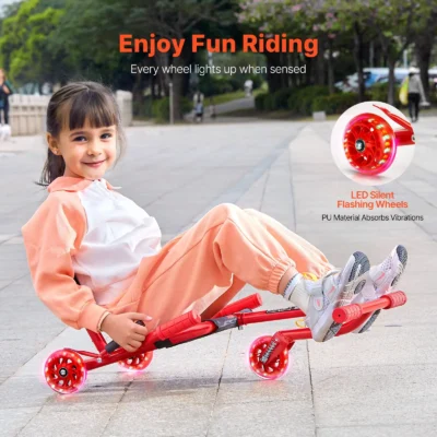 Zig-Zag Motion Drift Cart for Kids Ages 4+