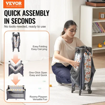 Baby Playpen Portable Quick-Folding